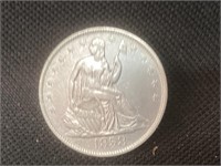 1858 O Seated Silver Half Dollar,Xf/Au