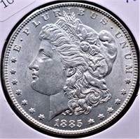 1885 MORGAN DOLLAR AU