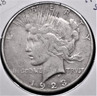 1923 S PEACE DOLLAR VF