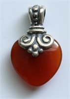 STERLING SILVER AMBER PENDANT