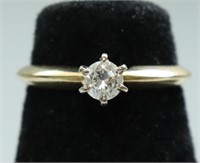 14K GOLD TESTED DIAMOND RING SIZE 5