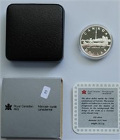 1984 PROOF CANADA SILVER DOLLAR W BOX PAPERS