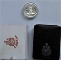 1977 CANADA SILVER DOLLAR W BOX PAPERS