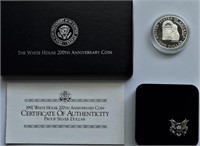 PROOF WHITE HOUSE SILVER DOLLAR W BOX PAPERS
