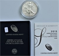 2015 W SILVER EAGLE W BOX PAPERS