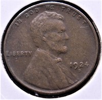 1924 D XF PQ LINCOLN CENT