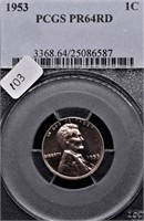 1953 PCGS PF64RED LINCOLN CENT