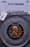1954 PCGS PF 64 RED LINCOLN CENT
