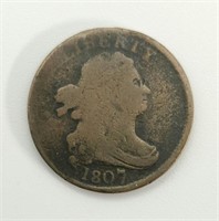 1807 DRAPED BUST HALF CENT