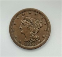 1853 BRAIDED HAIR HALF CENT