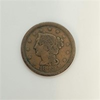 1848 BRAIDED HAIR LARGE CENT