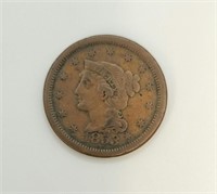 1853 BRAIDED HAIR LARGE CENT