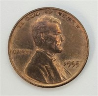 1955 DOUBLE DIE OBVERSE LINCOLN CENT