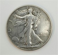 1938-D  WALKING LIBERTY HALF DOLLAR