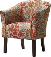 Upholstered Accent Chair Multi-color & Cappuccino