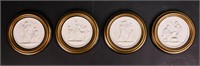 4 Royal Copenhagen Eneret Porcelain Plaques