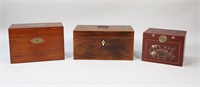 3 Wooden Tea Boxes