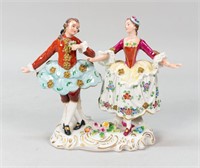 Sitzendorf Porcelain Figure Group Couple Dancing