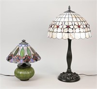 2 Quoizel Leaded Glass Lamps