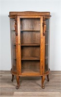 Victorian Bowfront Curio Cabinet