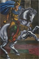 Large Pastel Mural of Alexander the Great