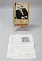 Lyndon Johnson Autographed Book The Professional