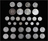 Grouping Of Sterling Silver United States Coins