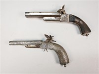 Two Spanish Double Barrel Pistols