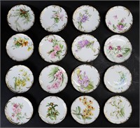 16 Hand Painted Limoges Plates