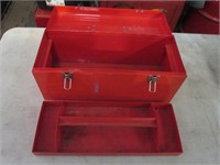 empty red toolbox