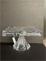 SHANNON CRYSTAL GLASS CAKE STAND 5 X 8