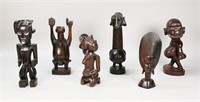 6 African Wood Carvings