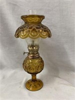 VINTAGE MOON AND STARS MINI OIL LAMP 9 1/4In TALL