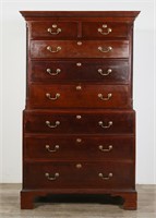 19th Century English Tallboy Chest of Drawers