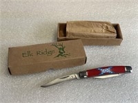 ELK RIDGE REBEL FLAG POCKET KNIFE WITH BOX 2.9in