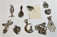 (10) STERLING SILVER CHARMS