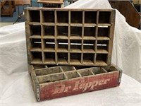 TWO VINTAGE 1960’s DR PEPPER CRATES 18in W