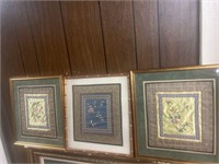 THREE VINTAGE CHINESE FRAMED SILK EMBROIDERY