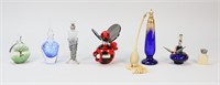 8 Art Glass Perfume Bottles