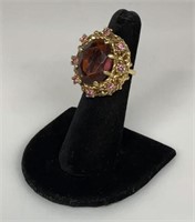Vintage Purple Amethyst Cluster Ring