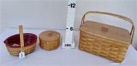 Longaberger Oval Gift, Round & Lunch Box Baskets