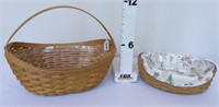 Longaberger Crocus & Med. Crescent Baskets