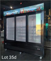 Glass Sliding 3-Door Merchandiser Refrigerator