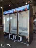 Glass Swing 3-Door Merchandiser Refrigerator