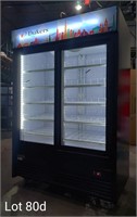 Glass Sliding 2-Door Merchandiser Refrigerator