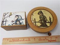 (2) Vintage Hummel Music Boxes, Yellow Bird does