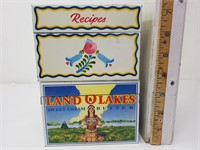 (2) Metal Recipe Boxes (1) Land O' Lakes