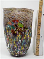Brumbaugh Studio Art Glass Vase 2009