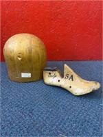 Wooden Hat Mold & Wooden Shoe Horn “Savoy”