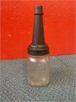 Oil Spout Cap on Mason Jar
